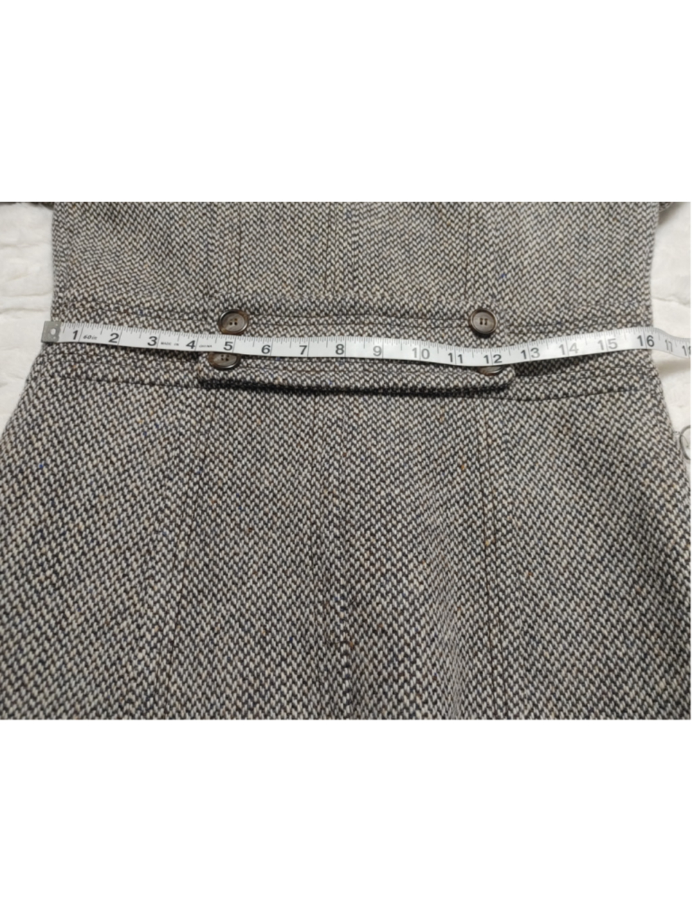 Women's J.Crew Wool Blend Pea Coat Size 6 Grey Brown 6 Button - Picture 7 of 11